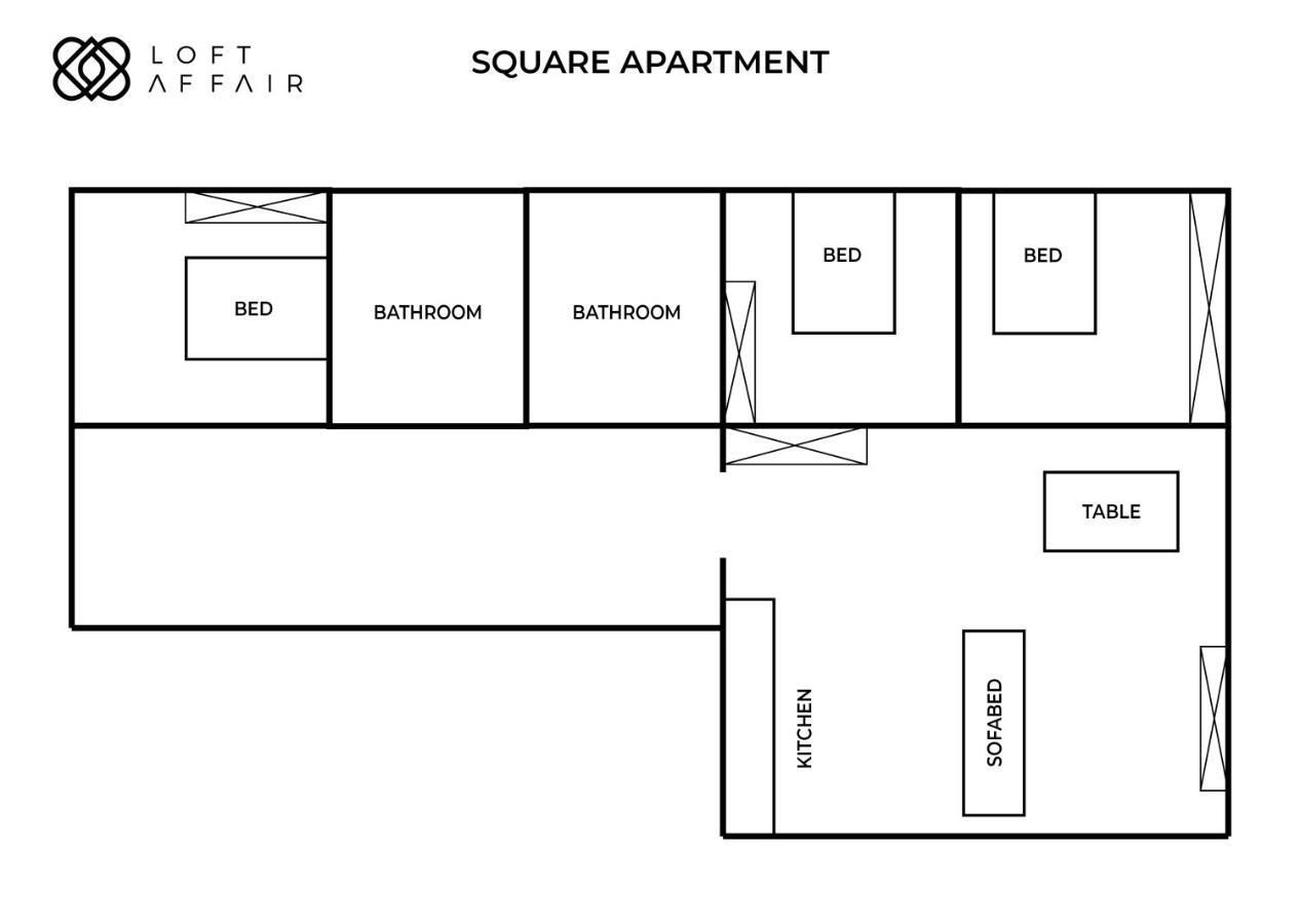 Square Apartment - Loftaffair Krakow Bagian luar foto